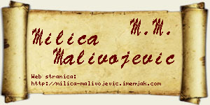 Milica Malivojević vizit kartica